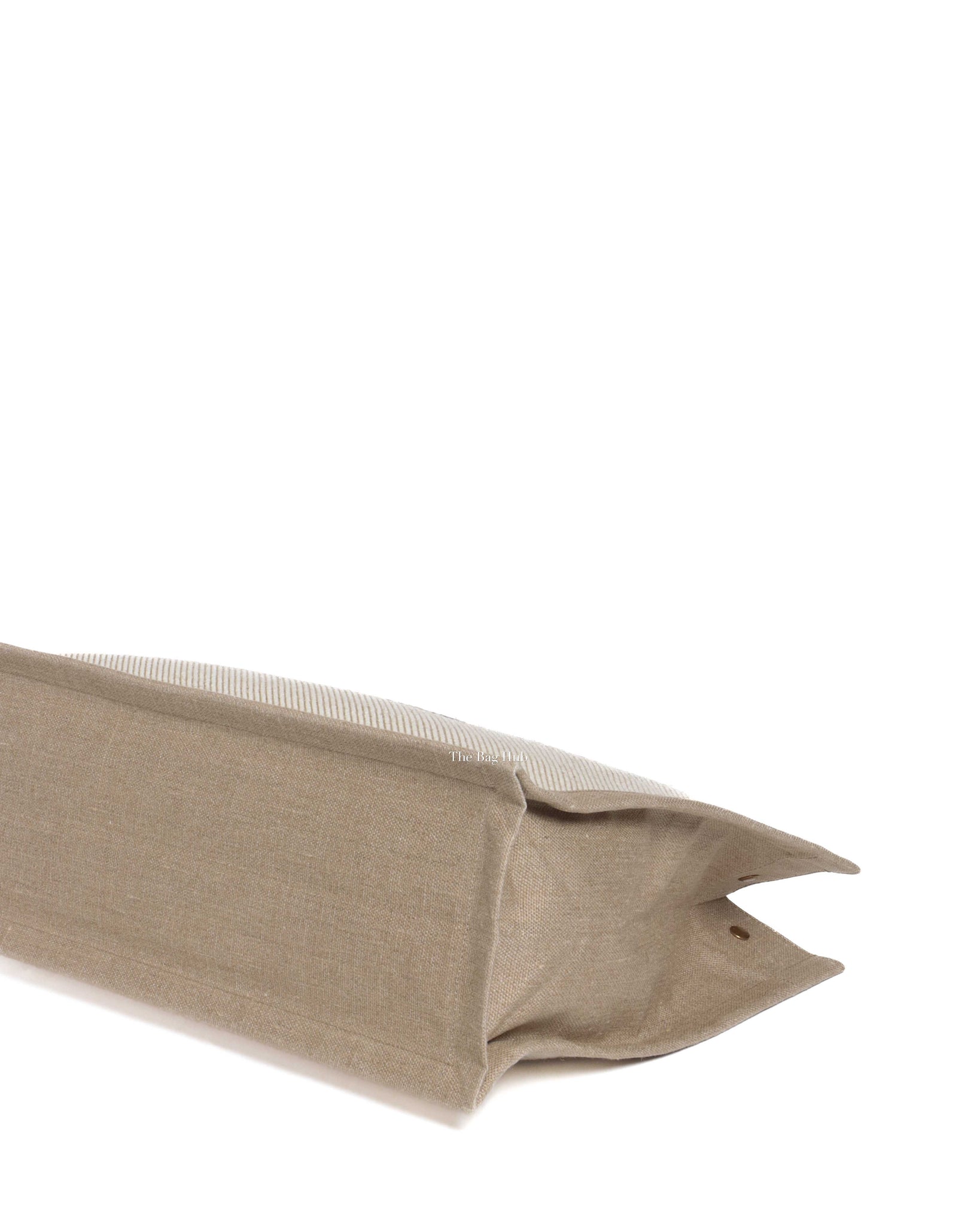 Saint Laurent Beige Canvas Rive Gauche Large Tote Bag-8