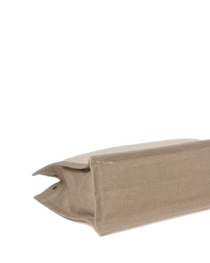 Saint Laurent Beige Canvas Rive Gauche Large Tote Bag-9