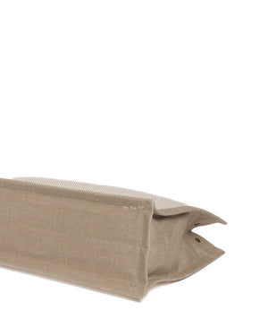 Saint Laurent Beige Canvas Rive Gauche Large Tote Bag-10