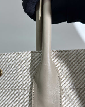 Saint Laurent Beige Canvas Rive Gauche Large Tote Bag-16