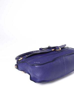 Chloe Blue Medium Marcie Shoulder Bag-7