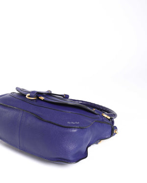 Chloe Blue Medium Marcie Shoulder Bag-8