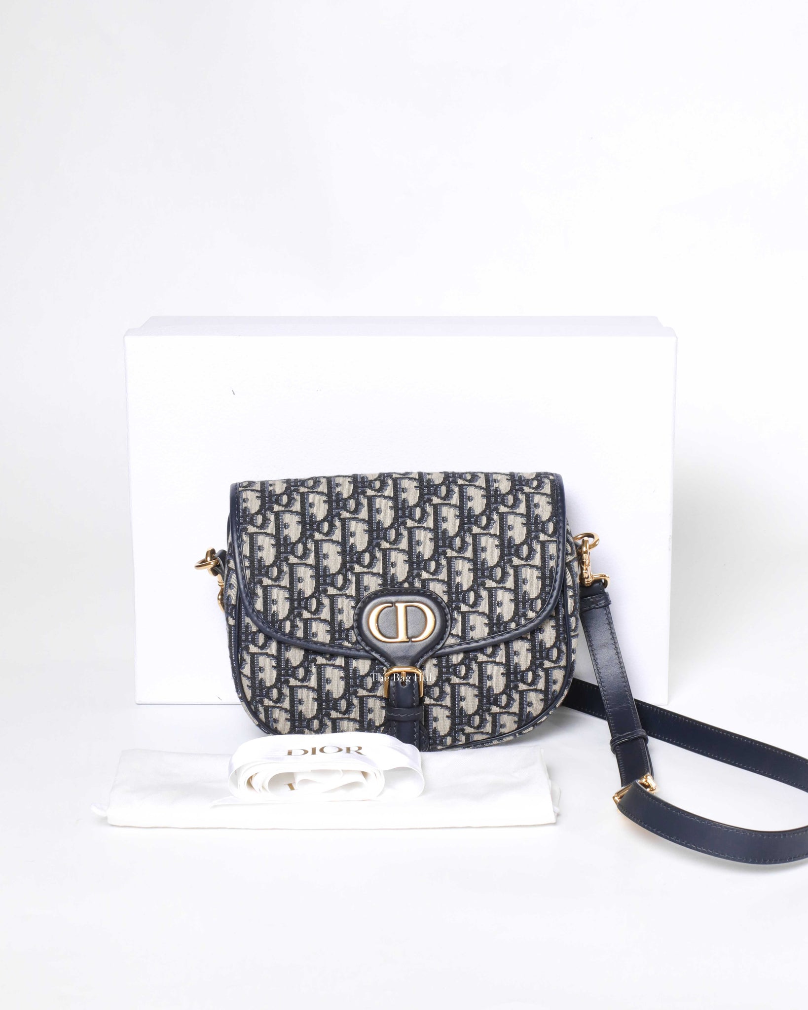 Dior Blue Oblique Medium Bobby Crossbody Bag-13