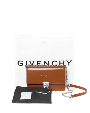 Givenchy Chesnut Calf Leather Medium 4G Chain Bag-14