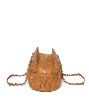 Chanel Mustard Iridescent Calfskin Chic Quilt Bowling Bag GHW-5