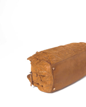 Chanel Mustard Iridescent Calfskin Chic Quilt Bowling Bag GHW-7