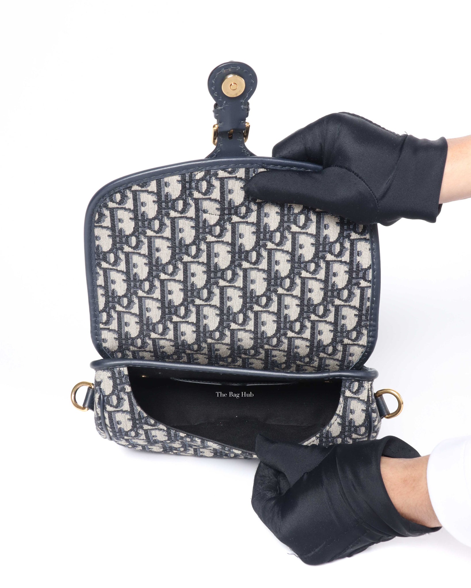 Dior Blue Oblique Medium Bobby Crossbody Bag-11