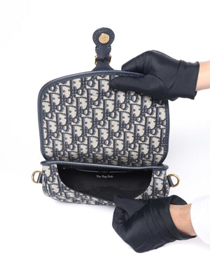 Dior Blue Oblique Medium Bobby Crossbody Bag-11