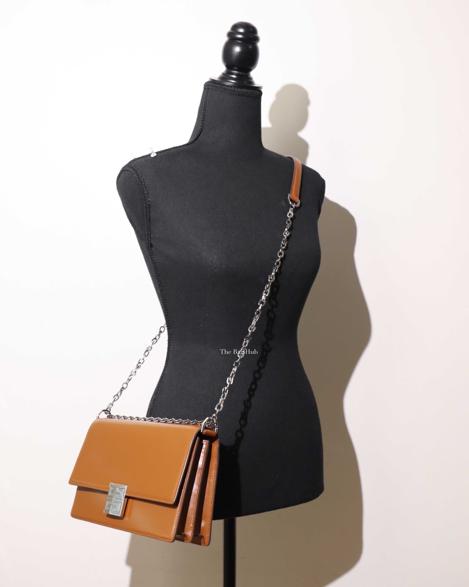 Givenchy Chesnut Calf Leather Medium 4G Chain Bag-12