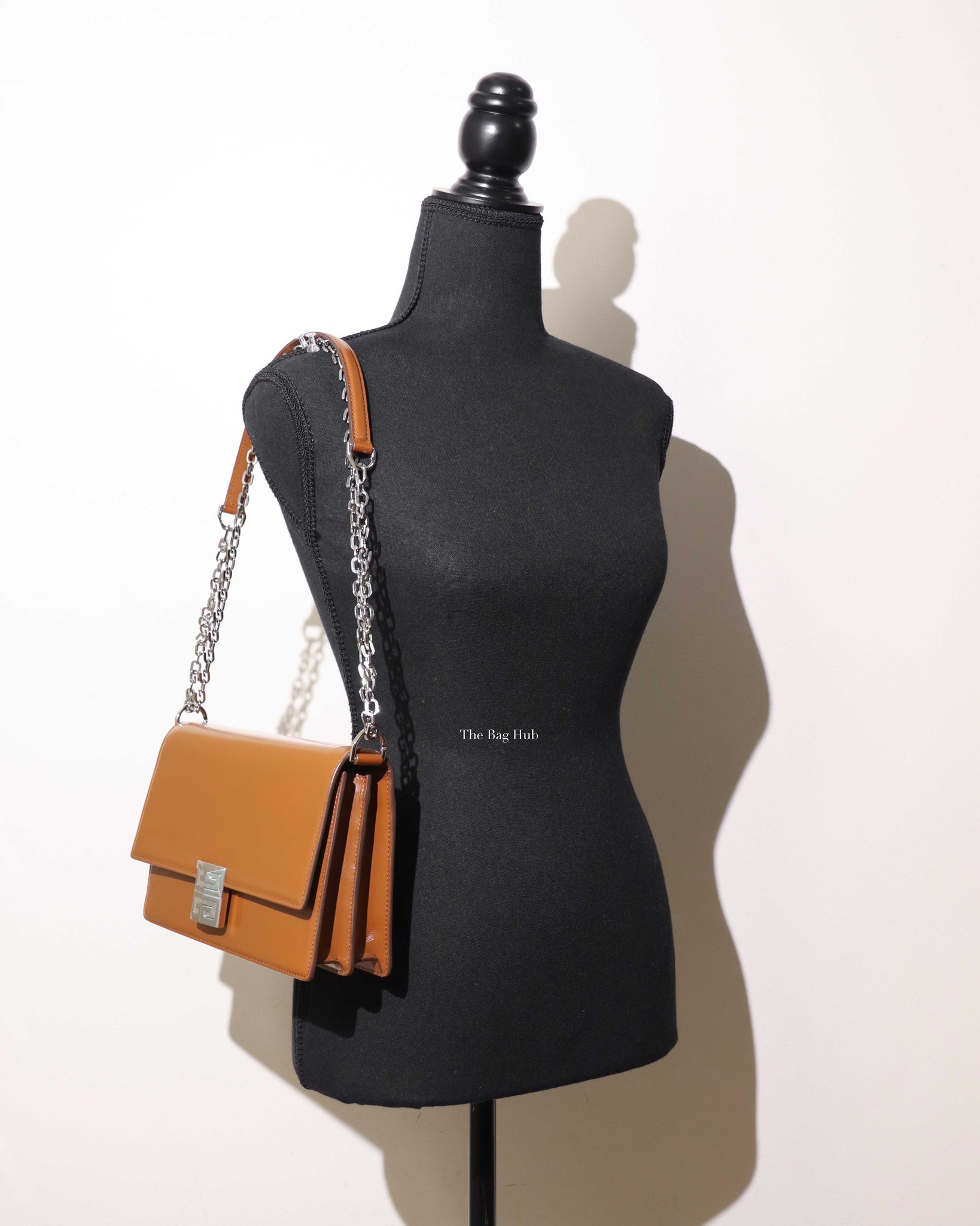 Givenchy Chesnut Calf Leather Medium 4G Chain Bag-13