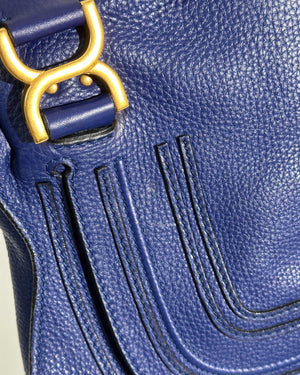 Chloe Blue Medium Marcie Shoulder Bag-15