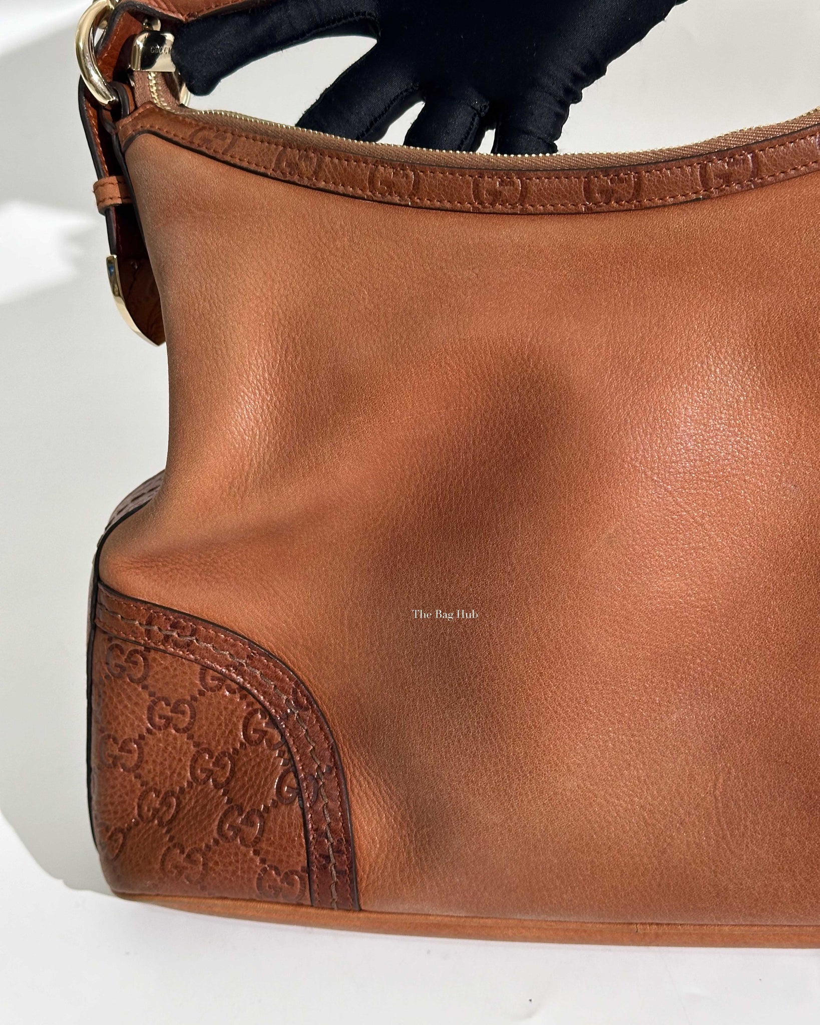 Gucci Brown Leather Signoria Shoulder Bag-15