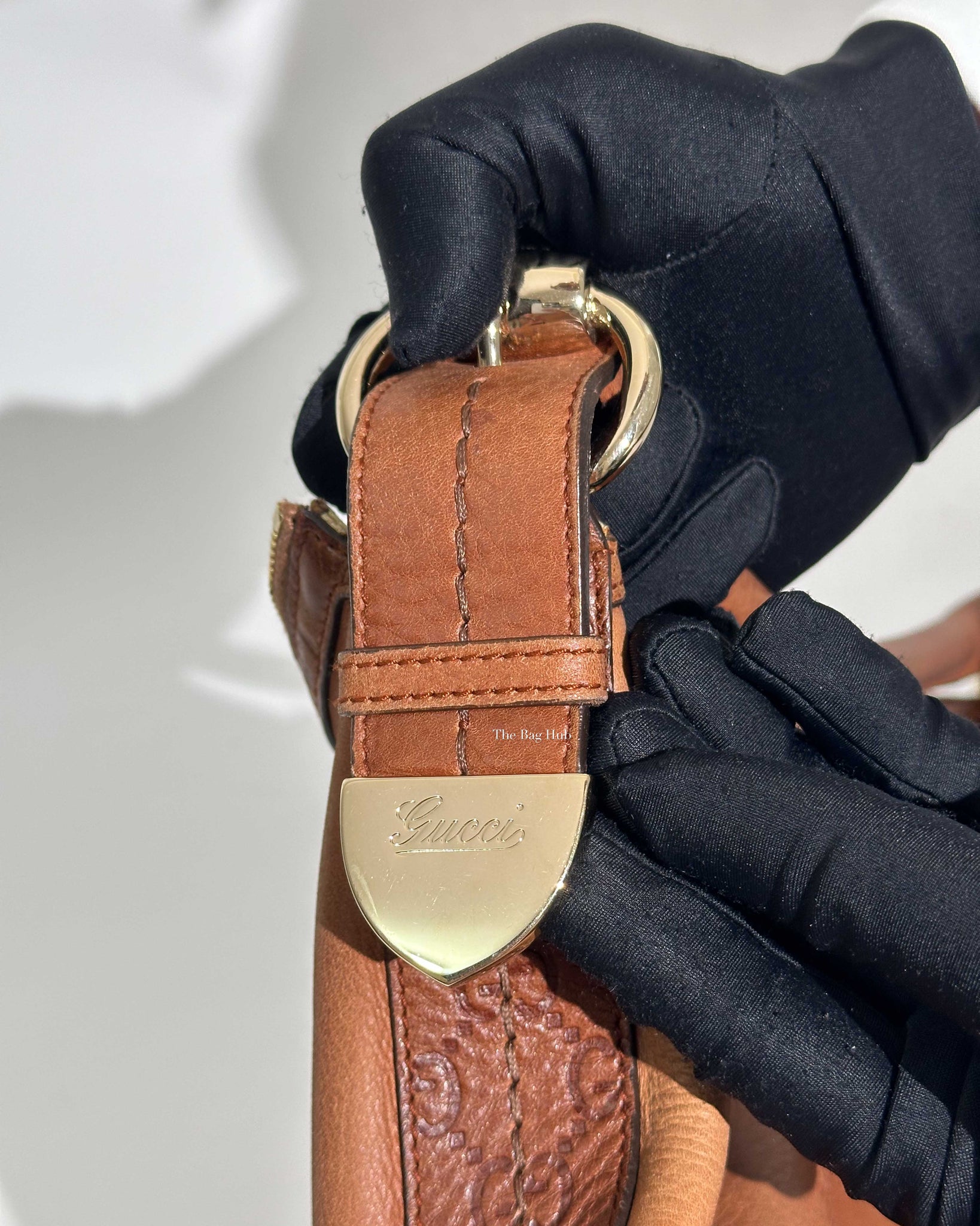 Gucci Brown Leather Signoria Shoulder Bag-19