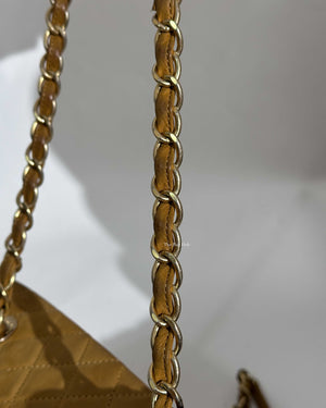 Chanel Mustard Iridescent Calfskin Chic Quilt Bowling Bag GHW-29
