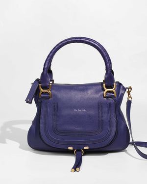 Chloe Blue Medium Marcie Shoulder Bag-1