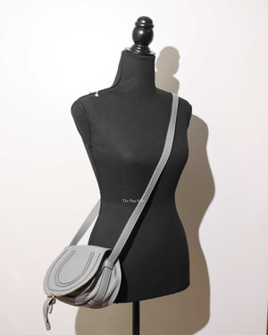 Chloe Wild Grey Small Marcie Saddle Bag-12