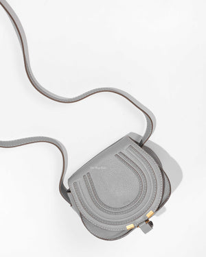Chloe Wild Grey Small Marcie Saddle Bag-1