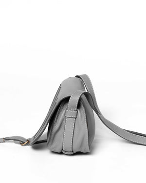 Chloe Wild Grey Small Marcie Saddle Bag-5