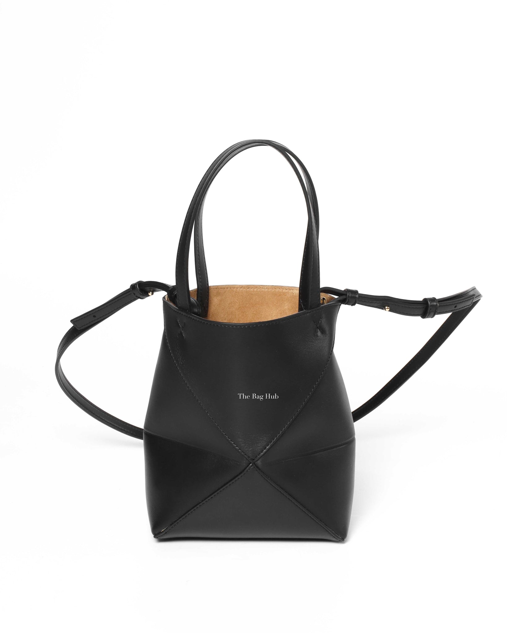 Loewe Black Mini Puzzle Fold Tote Bag-3