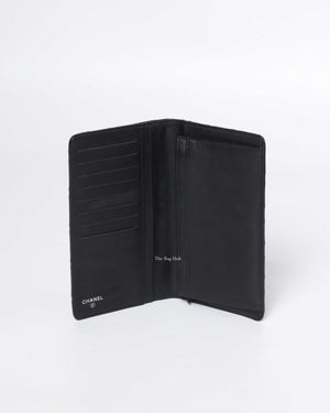 Chanel Black Surpique Leather Long Wallet-11