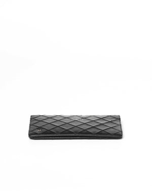 Chanel Black Surpique Leather Long Wallet-6