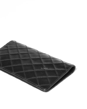 Chanel Black Surpique Leather Long Wallet-8