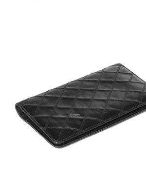 Chanel Black Surpique Leather Long Wallet-9