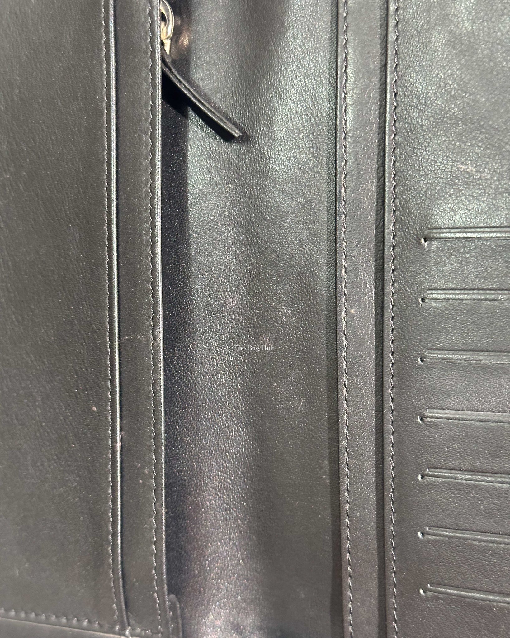 Chanel Black Surpique Leather Long Wallet-14