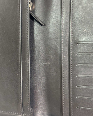 Chanel Black Surpique Leather Long Wallet-14