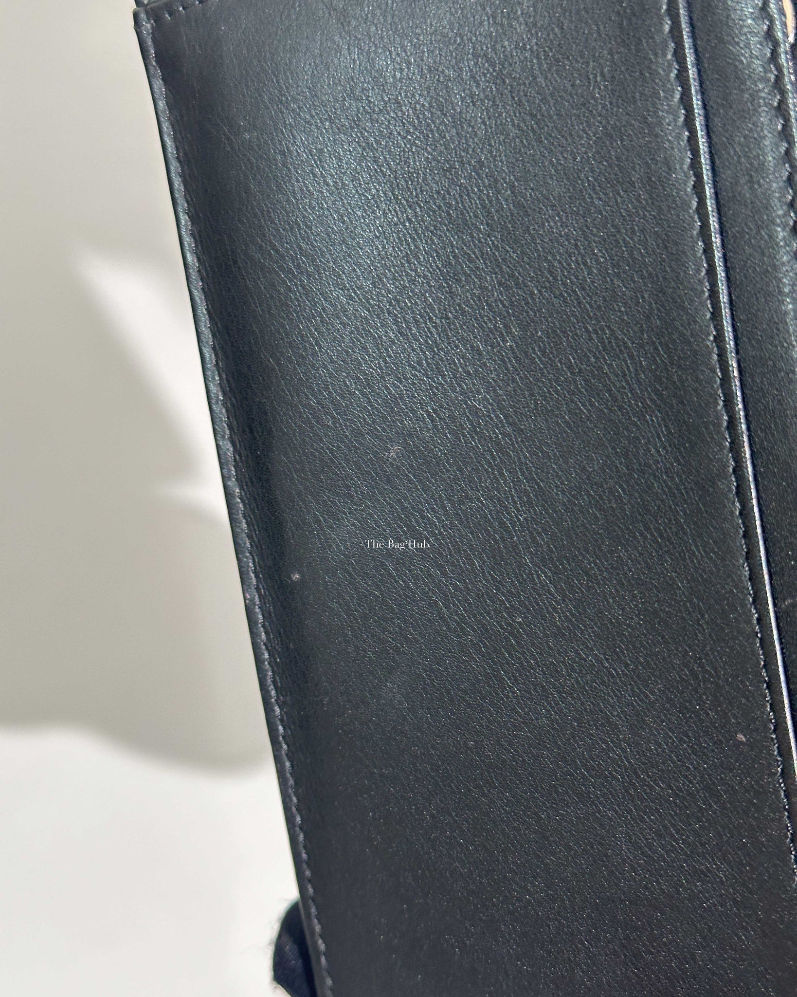 Chanel Black Surpique Leather Long Wallet-15
