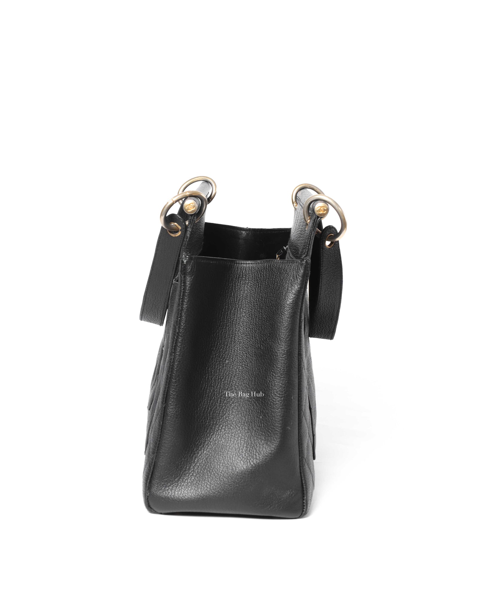 Chanel Black Leather CC Frame Tote GHW-4