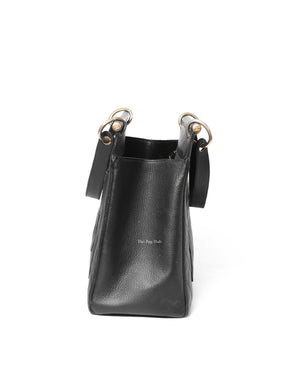 Chanel Black Leather CC Frame Tote GHW-4
