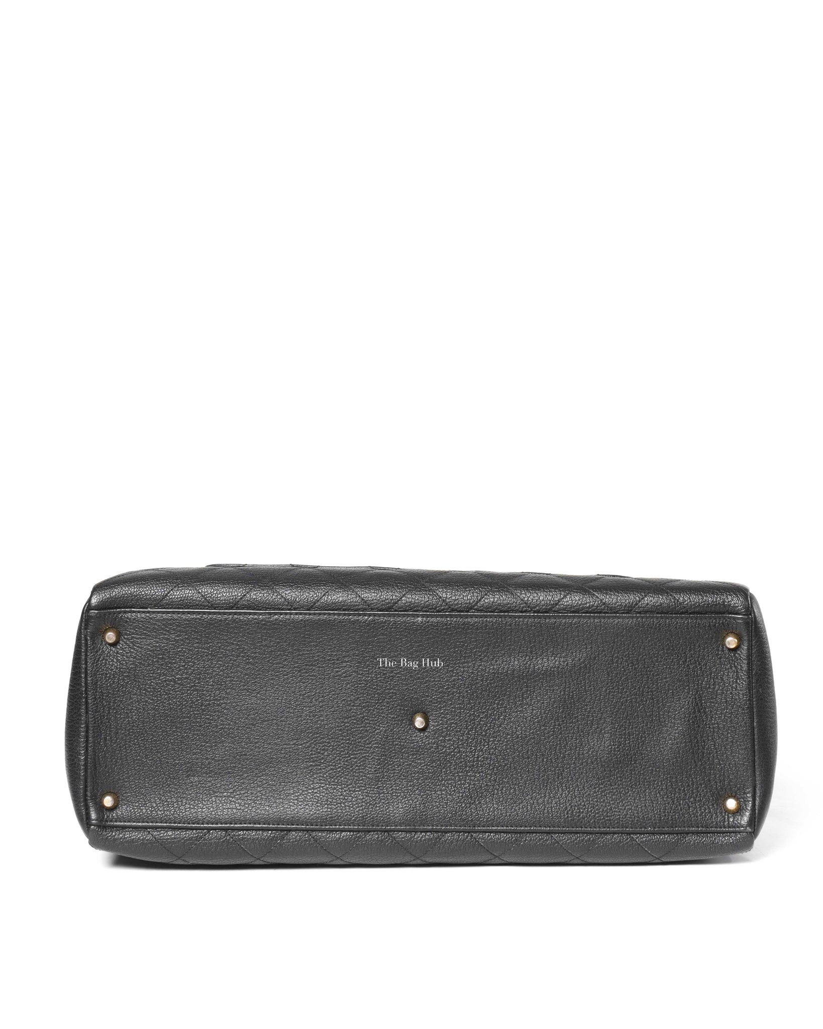 Chanel Black Leather CC Frame Tote GHW-6