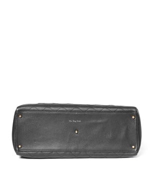 Chanel Black Leather CC Frame Tote GHW-6