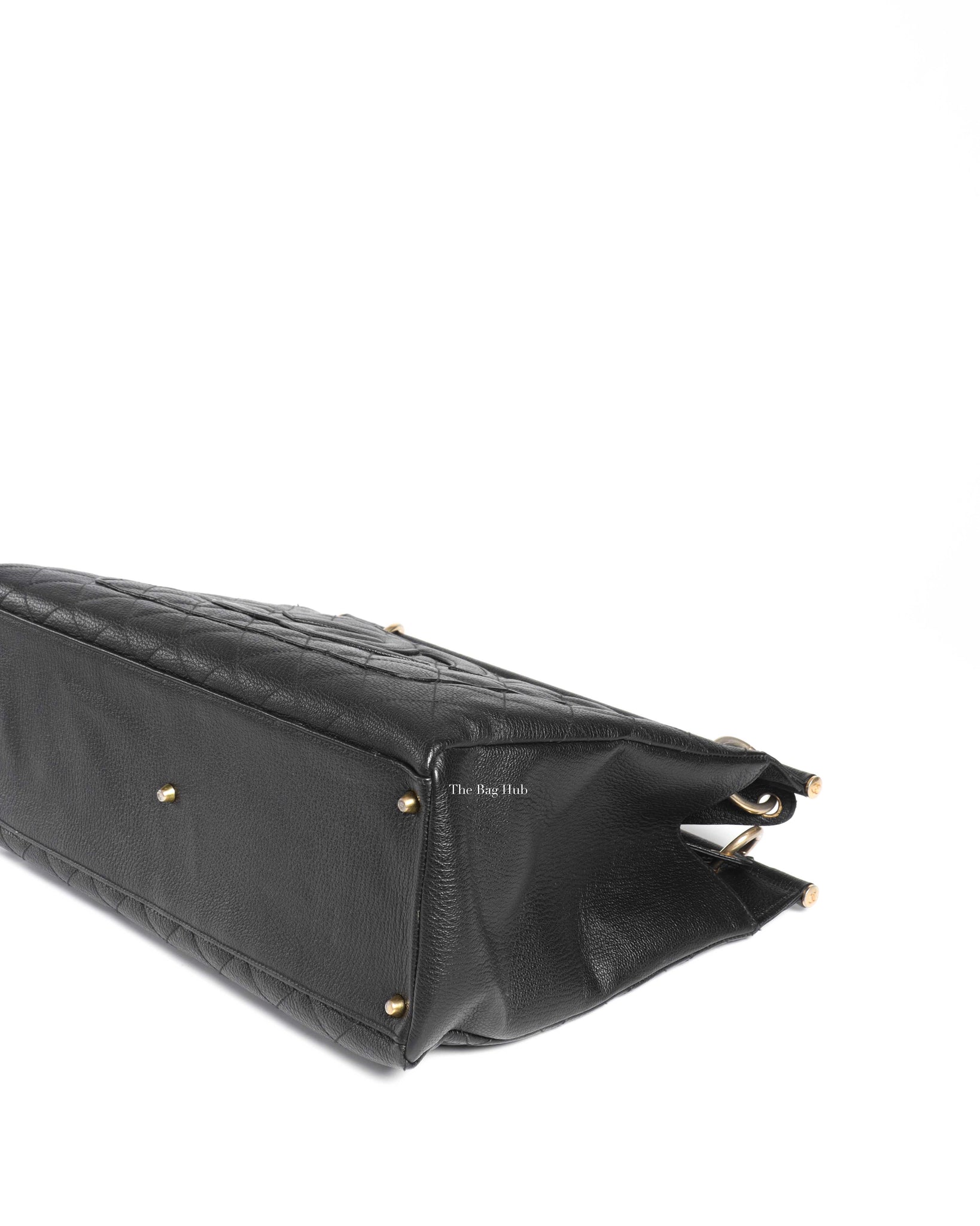 Chanel Black Leather CC Frame Tote GHW-8