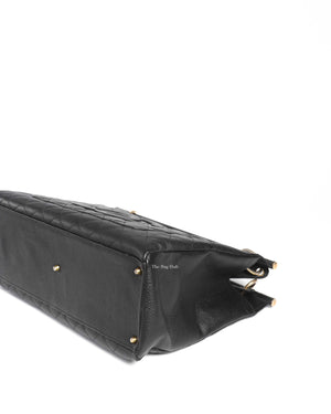 Chanel Black Leather CC Frame Tote GHW-8