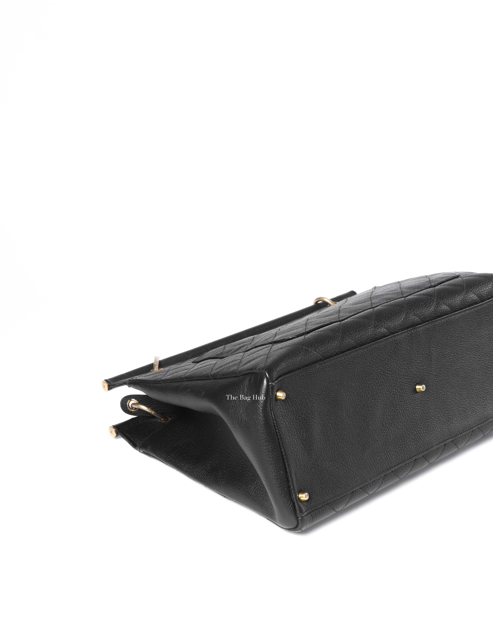 Chanel Black Leather CC Frame Tote GHW-9