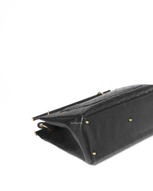Chanel Black Leather CC Frame Tote GHW-9