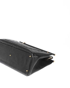 Chanel Black Leather CC Frame Tote GHW-10