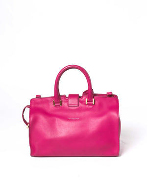 Saint Laurent Fuchsia Small Monogram Cabas Shoulder Bag-3