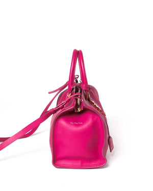 Saint Laurent Fuchsia Small Monogram Cabas Shoulder Bag-4