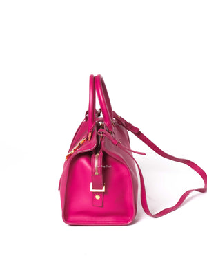 Saint Laurent Fuchsia Small Monogram Cabas Shoulder Bag-5