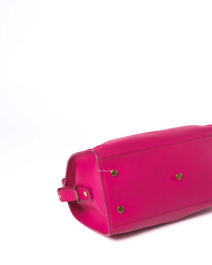 Saint Laurent Fuchsia Small Monogram Cabas Shoulder Bag-9