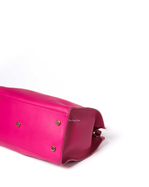 Saint Laurent Fuchsia Small Monogram Cabas Shoulder Bag-10