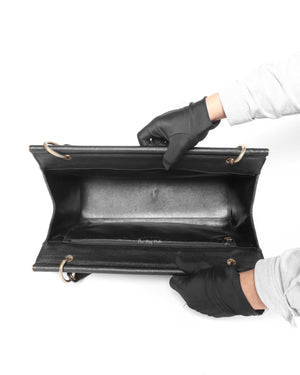 Chanel Black Leather CC Frame Tote GHW-11
