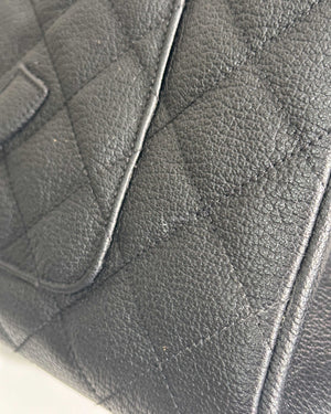 Chanel Black Leather CC Frame Tote GHW-15