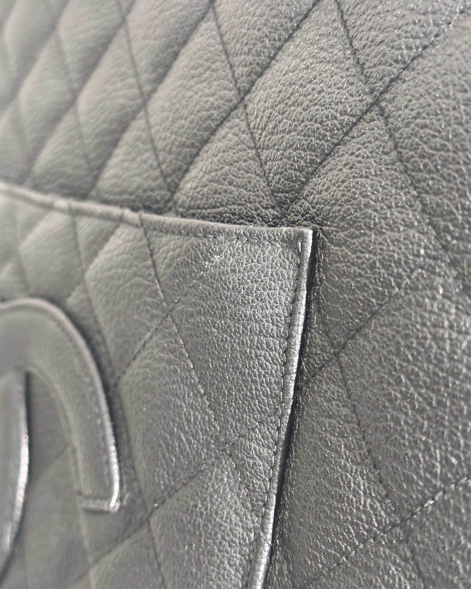 Chanel Black Leather CC Frame Tote GHW-16