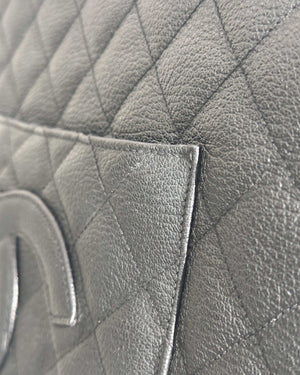 Chanel Black Leather CC Frame Tote GHW-16