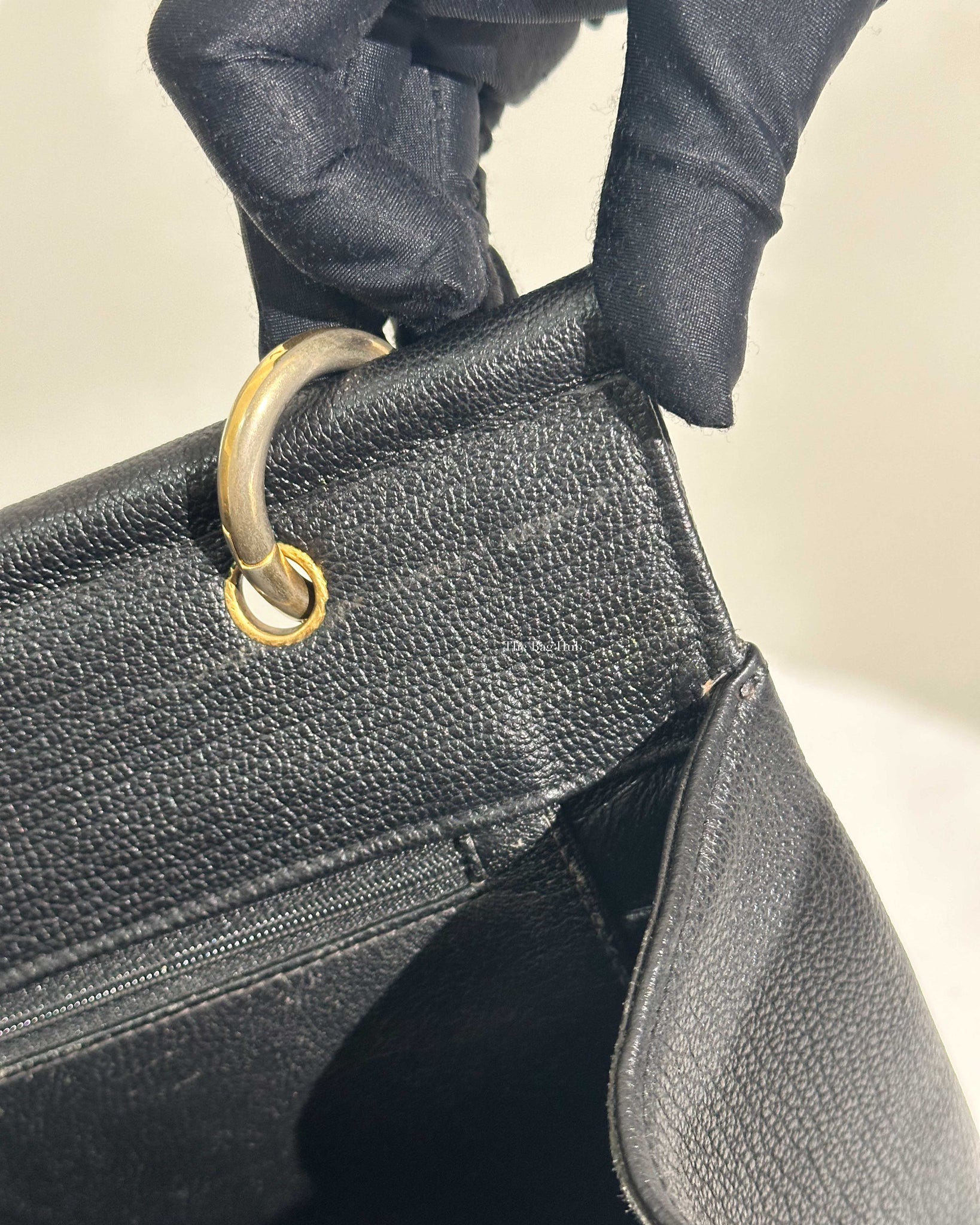 Chanel Black Leather CC Frame Tote GHW-26