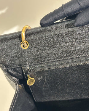 Chanel Black Leather CC Frame Tote GHW-27